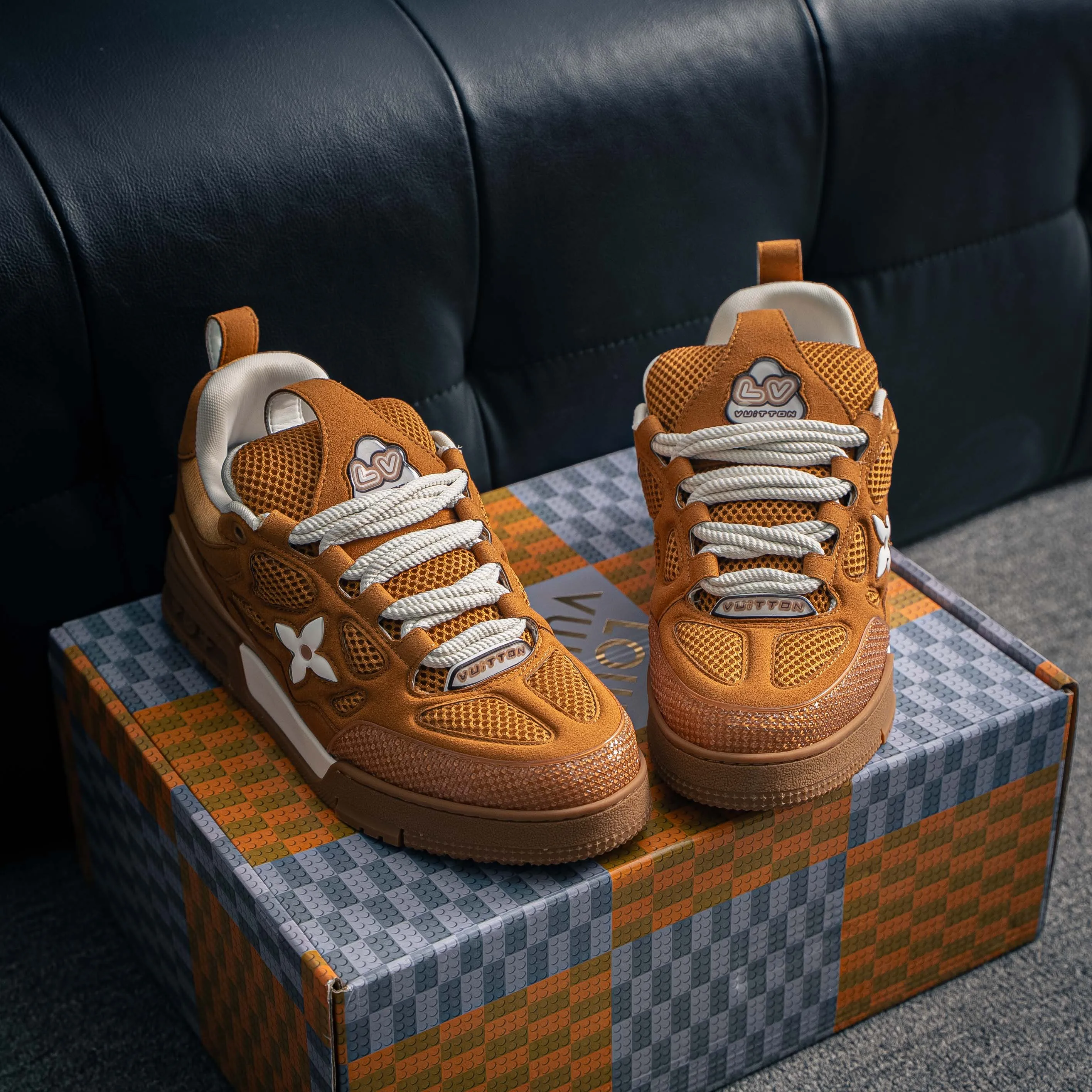 # Premium -- LOUIS VUITTON Tilted Series｜2026 LV Tilted Low Sneakers Series Low-Top Retro Skate Shoes